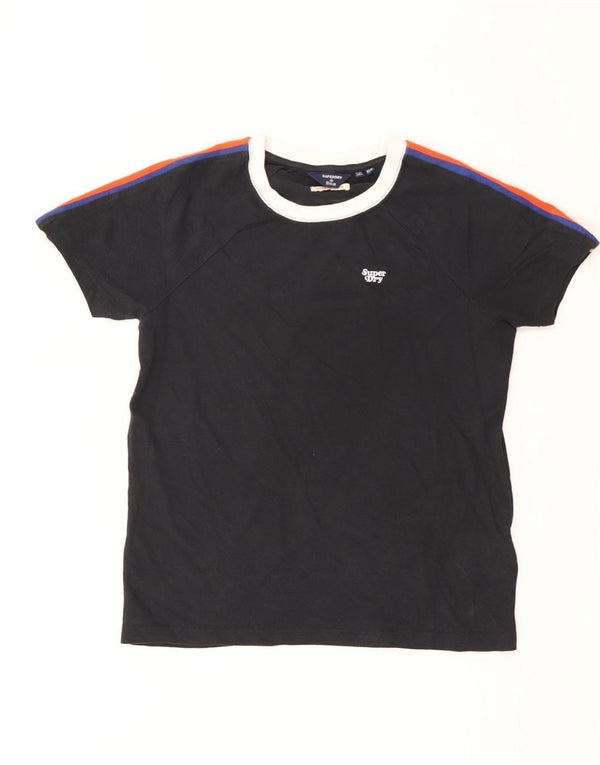 Superdry Camiseta Holgada para Mujer UK 6 XS Azul Marino Algodón