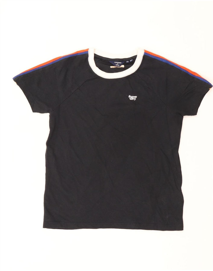 Superdry Camiseta Holgada para Mujer UK 6 XS Azul Marino Algodón