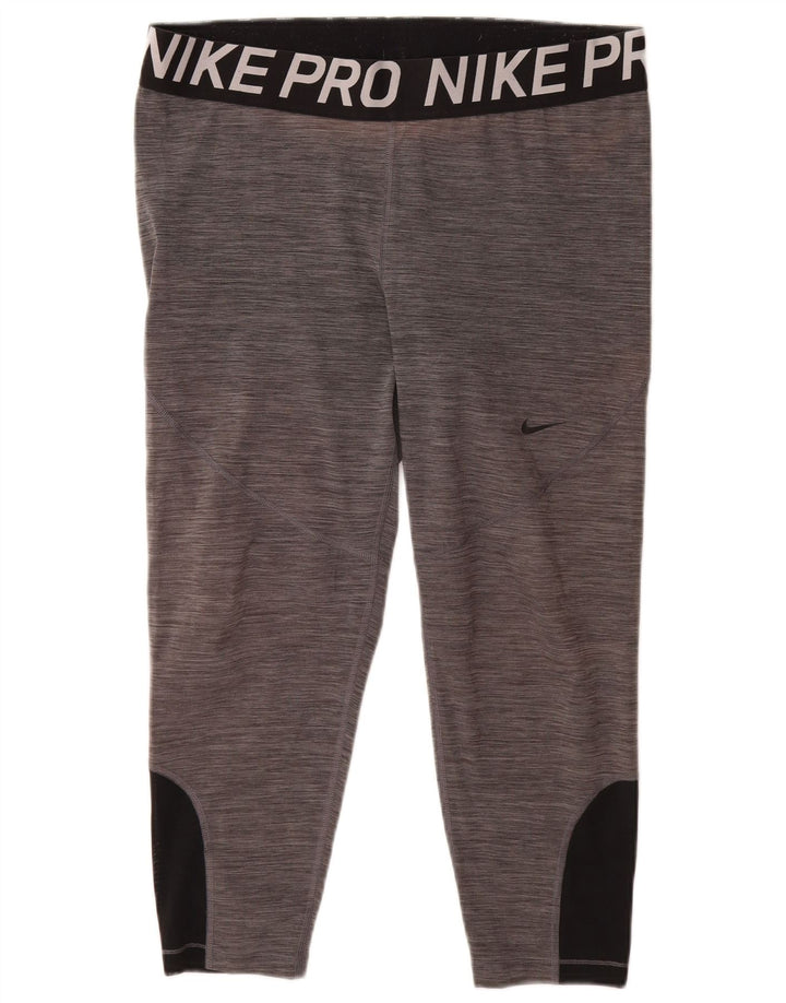 Leggings capri con gráfico Dri Fit para mujer NIKE UK 20 2XL Gris Colorblock