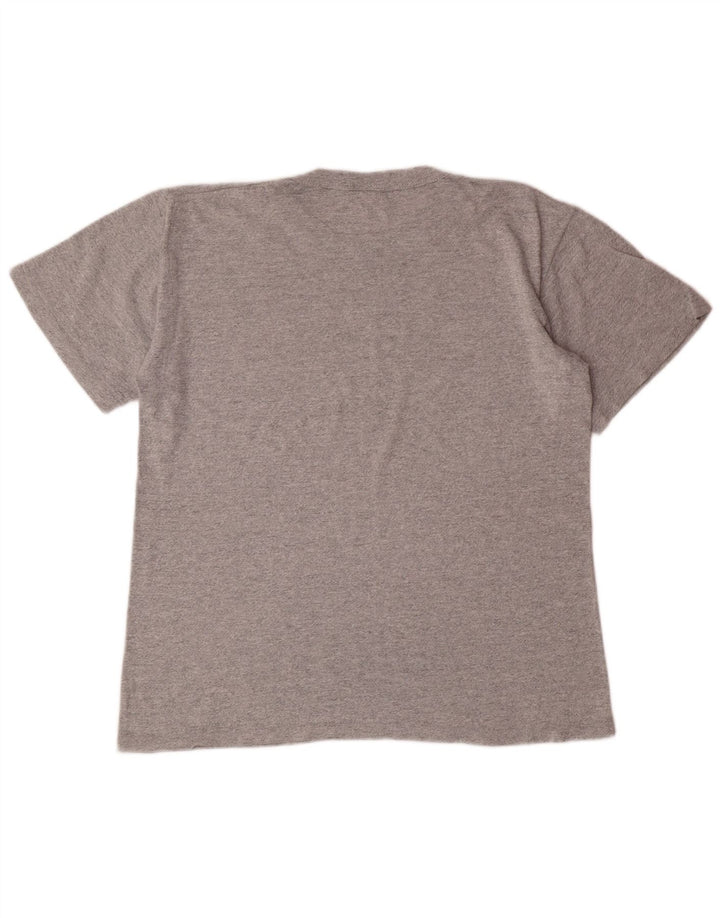 CHAMPION Camiseta gráfica para hombre Top de algodón moteado gris medio