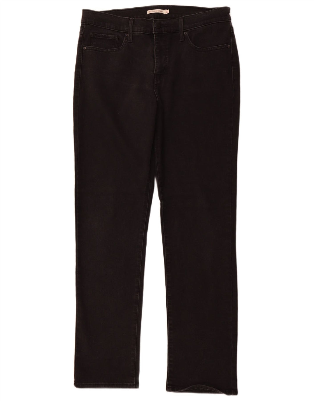 LEVI'S Mujer 314 Shaping Straight Jeans W32 L32 Algodón Negro