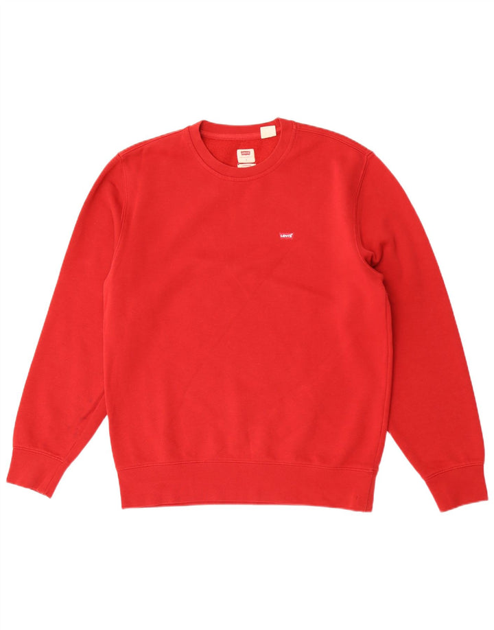 Levi's Mens Standard Sudadera Jumper Pequeño Rojo