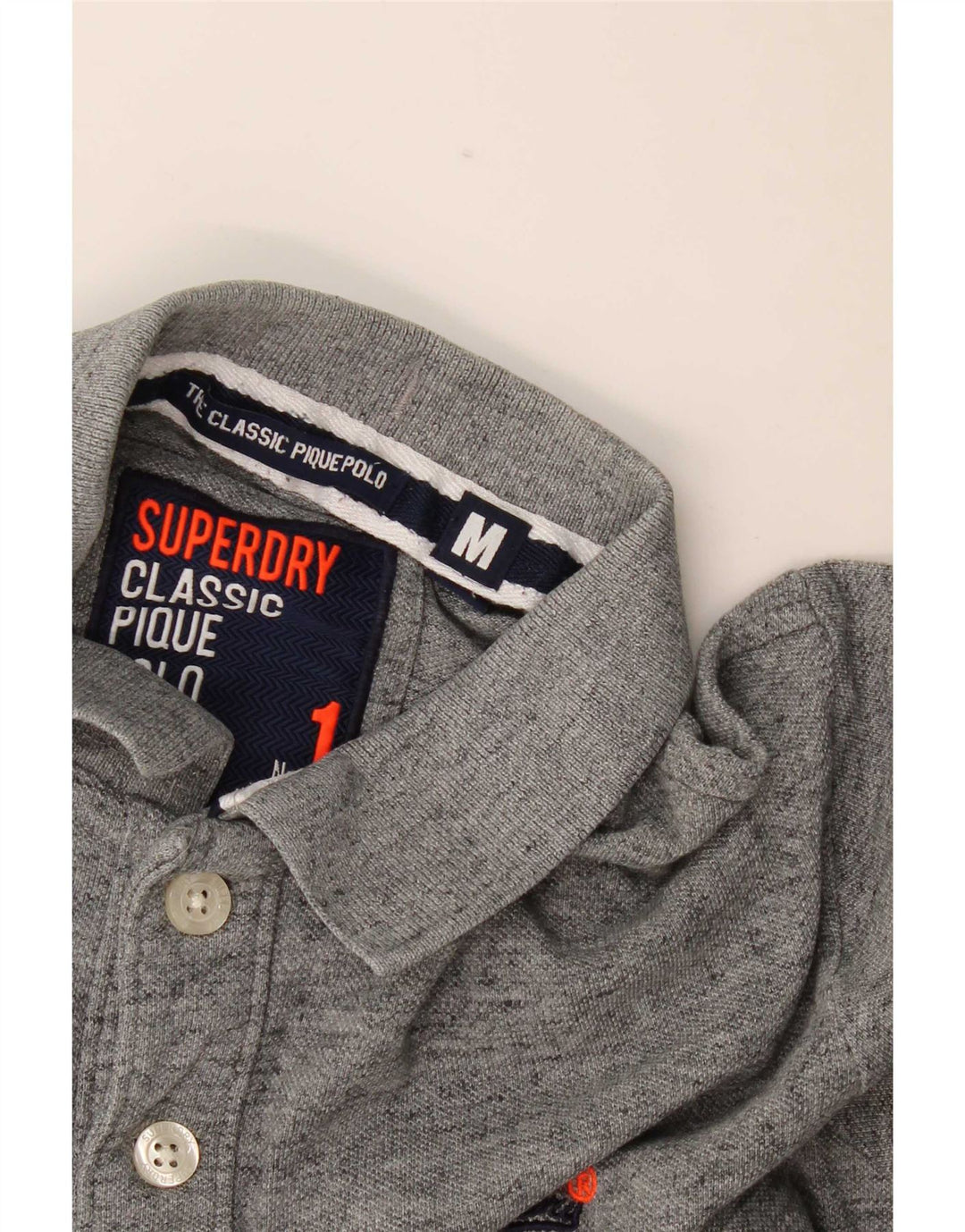Superdry Polo para hombre con rayas en gris medio