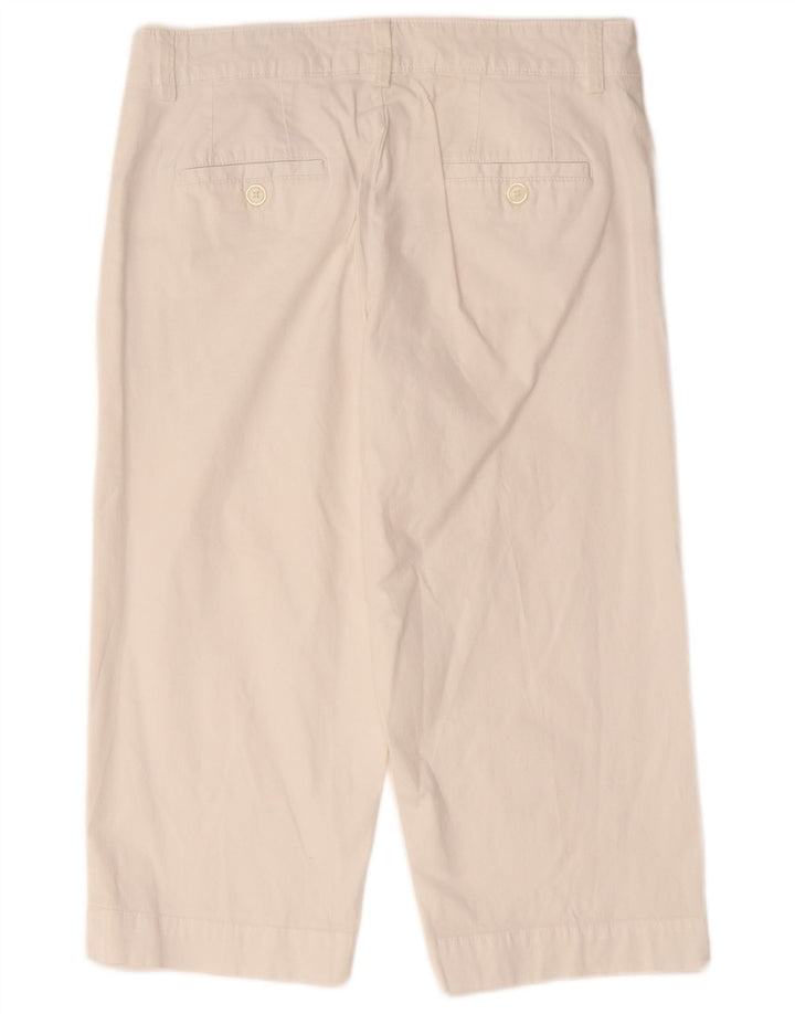 Lee Pantalones Capri cónicos para Mujer US 12 Grande W34 L19 Algodón Blanco