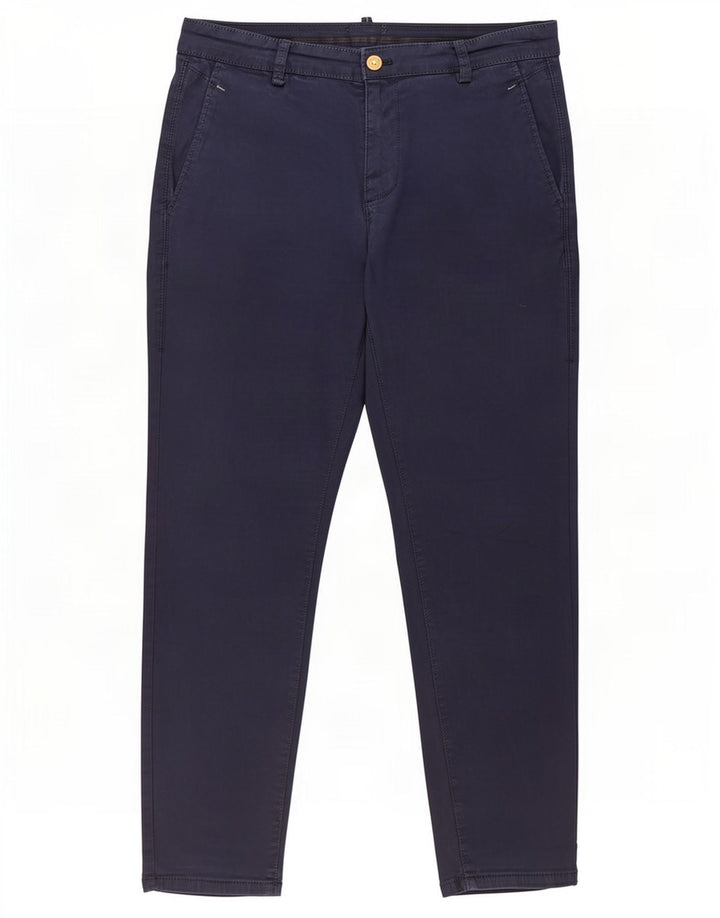 Zara Mens Pantalones Cortos Slim EU 40 Medium W31 L26 Azul Marino