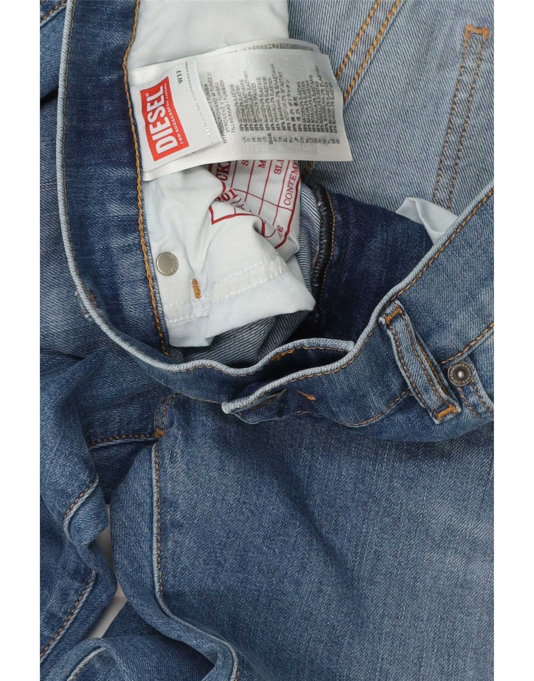 Diesel Hombre Vaqueros Slim W33 L32 Algodón Azul