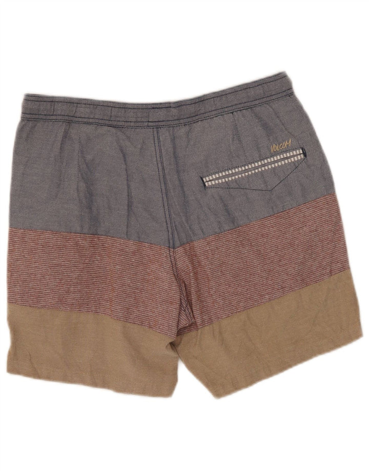 Pantalones cortos casuales para hombre Volcom W32 Medium Algodón color block multicolor