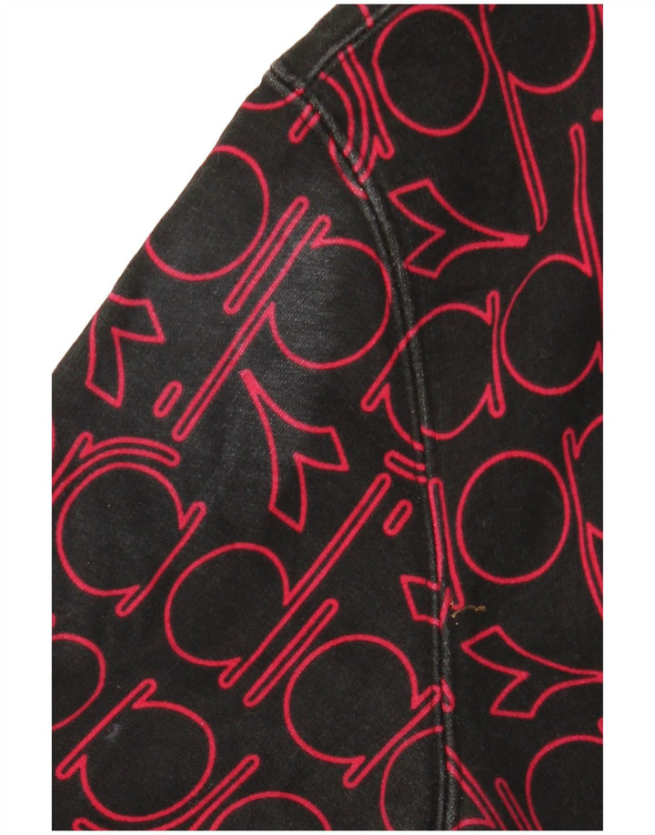 DIADORA Jersey con capucha y estampado gráfico de algodón negro mediano para hombre