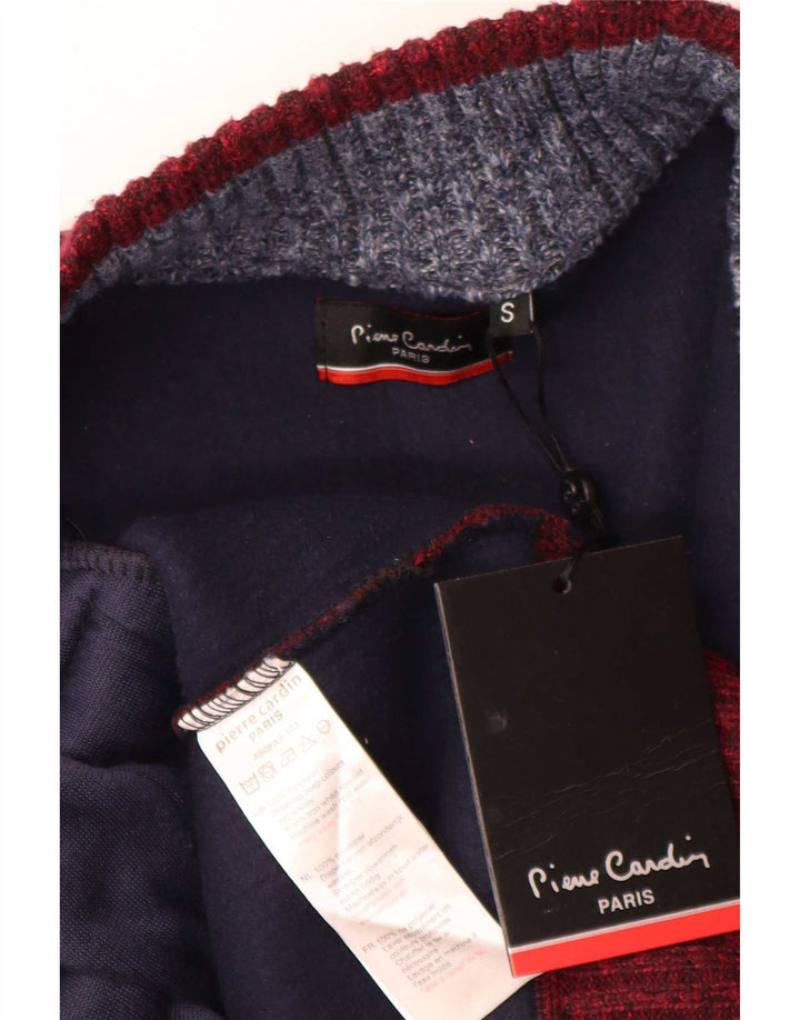 Pierre Cardin Cárdigan De Hombre Pequeño Poliéster Color Block Rojo