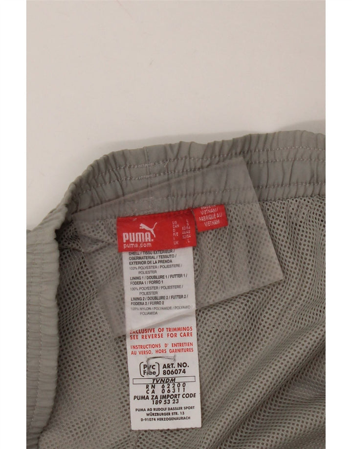 PUMA Pantalones de chándal con estampado gráfico para hombre Joggers Large Grey Poliéster