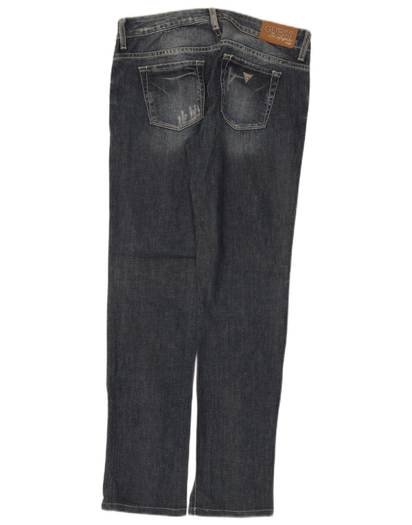 Guess Jeans Slim Desgastados De Cintura Baja Para Mujer W28 L30 Algodón Azul
