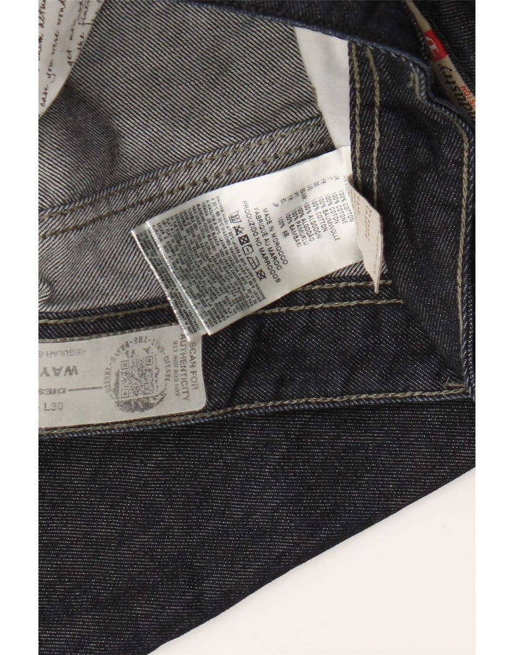 Diesel Hombre Waykee Regular Vaqueros Rectos W40 L30 Algodón Azul Marino