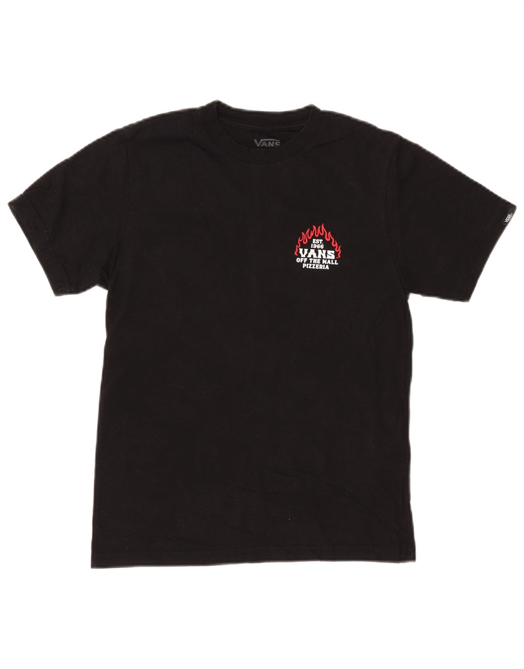 VANS Camiseta gráfica de ajuste clásico para niños 10-11 años Mediana Algodón negro