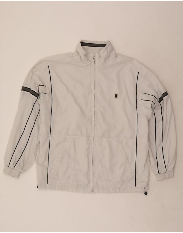 Lotto Hombre Chándal Top Chaqueta XL Blanco Rayas Poliéster