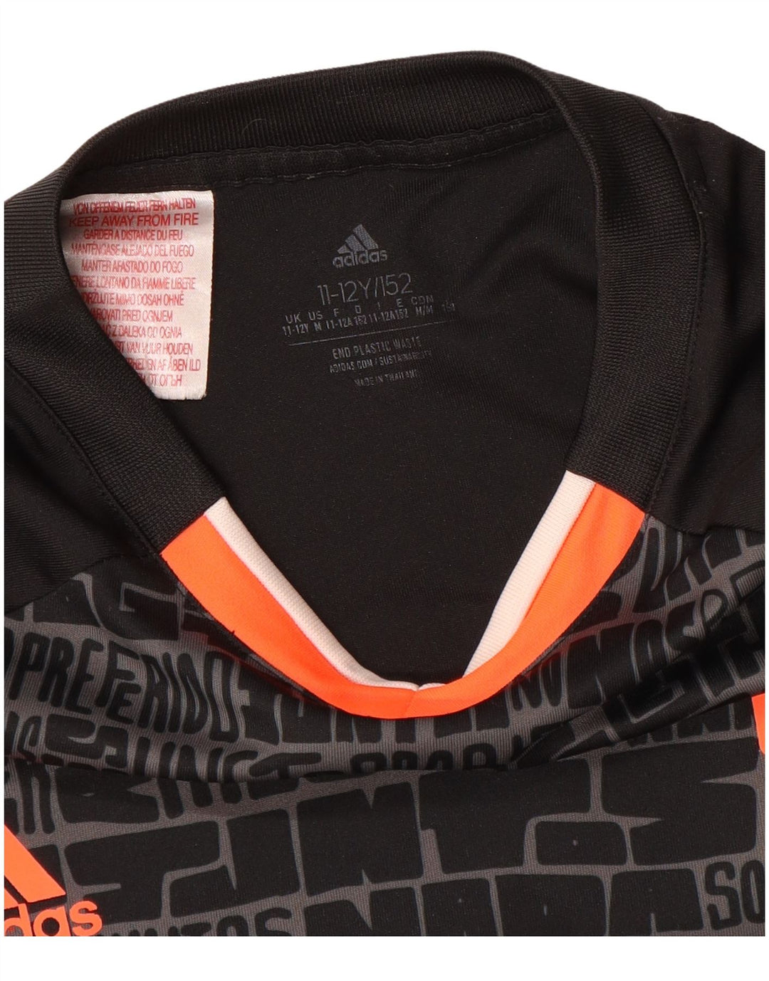 ADIDAS Camiseta con estampado abstracto MESSI para niños 11-12 años Negro