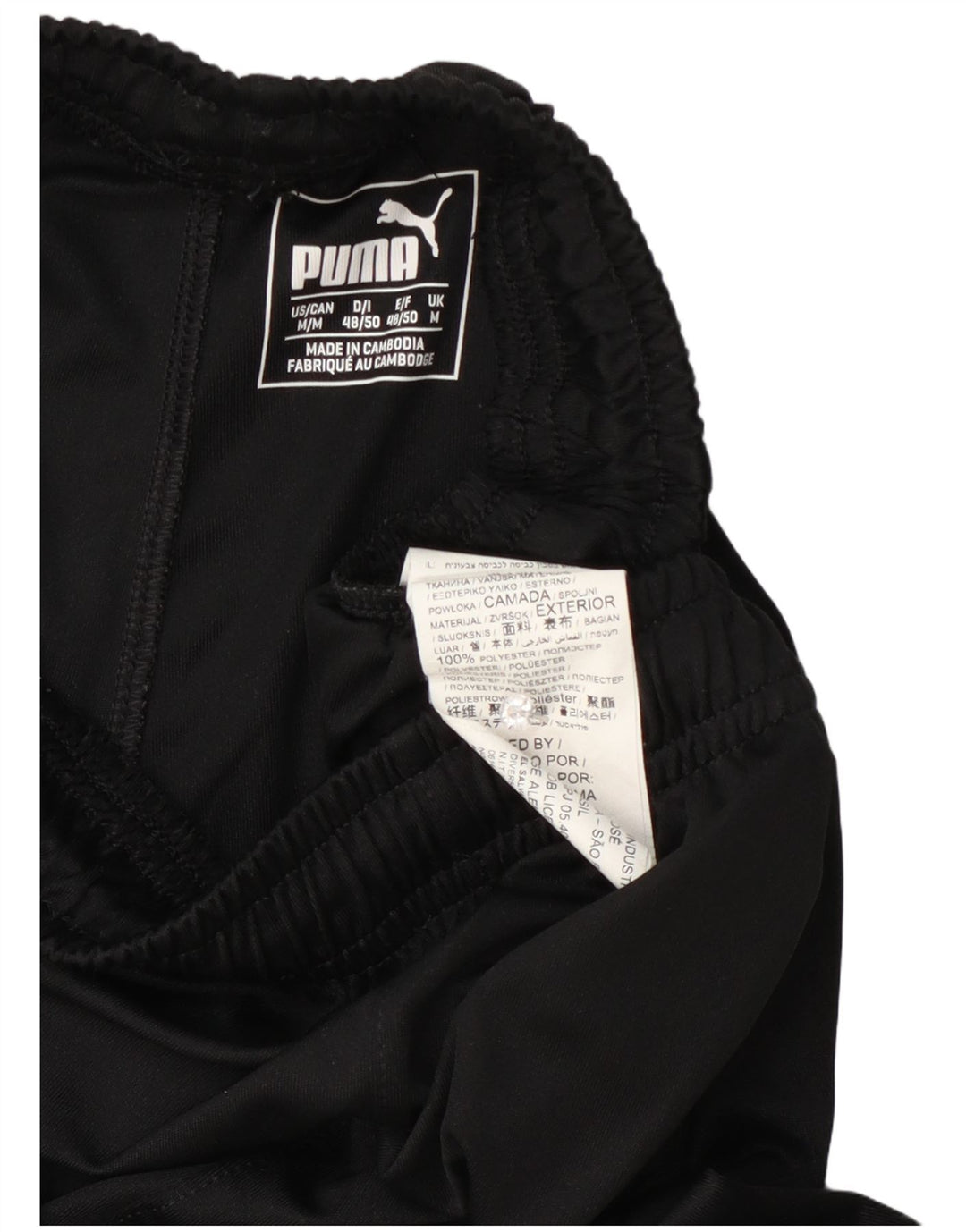 Pantalones cortos deportivos Puma para hombre poliéster negro mediano