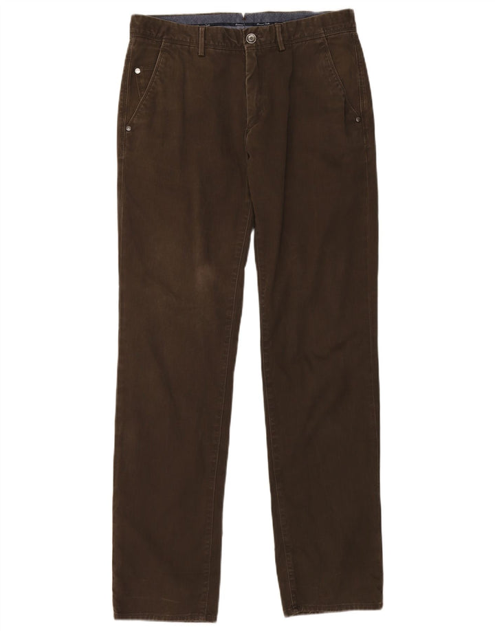 MASSIMO DUTTI Pantalón chino recto para hombre EU 40 Medium W31 L32 Marrón