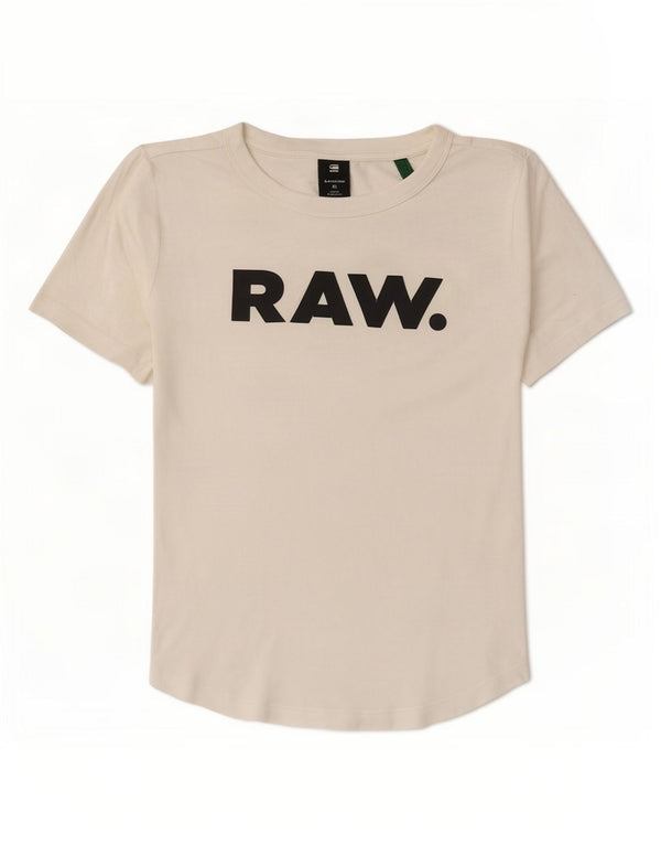 G-Star Camiseta gráfica para mujer Top UK 6 XS Blanco