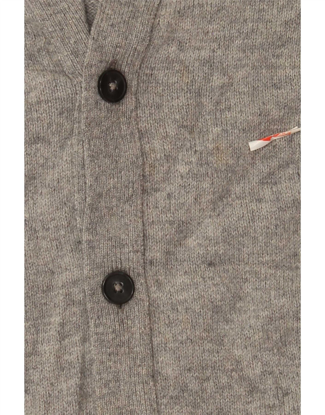 Marks & Spencer - Cárdigan para hombre de lana de cordero gris medio