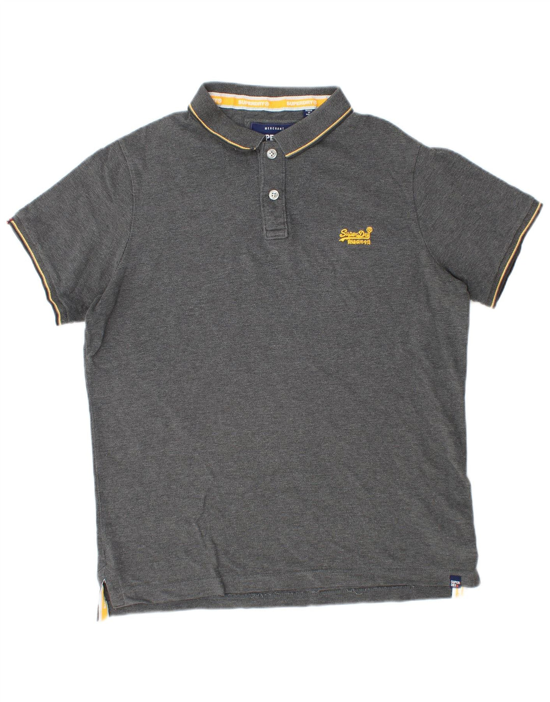 SUPERDRY Polo para hombre 2XL Algodón gris