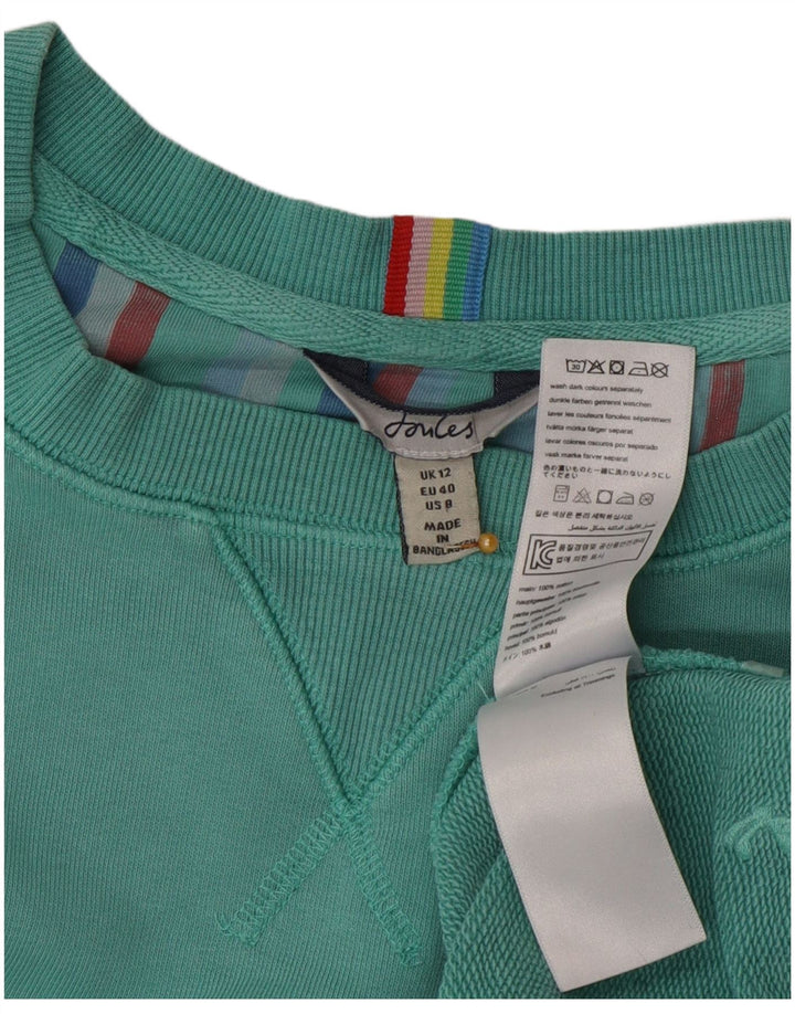 Joules Sudadera extragrande para mujer, jersey, Reino Unido 12, algodón verde medio
