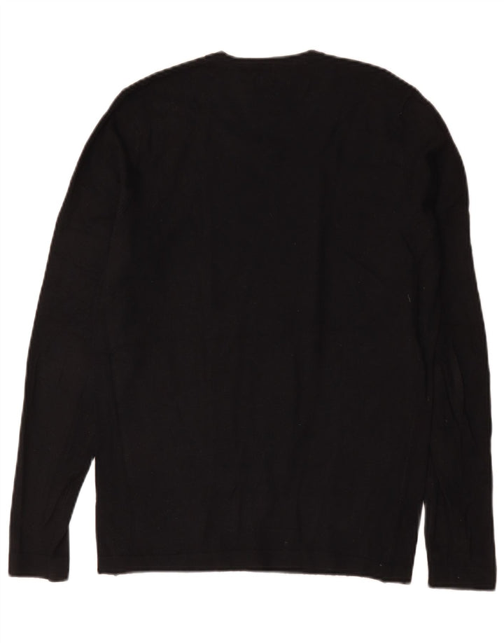 Zara Hombre Jersey Con Cuello En V Jersey Pequeño Negro