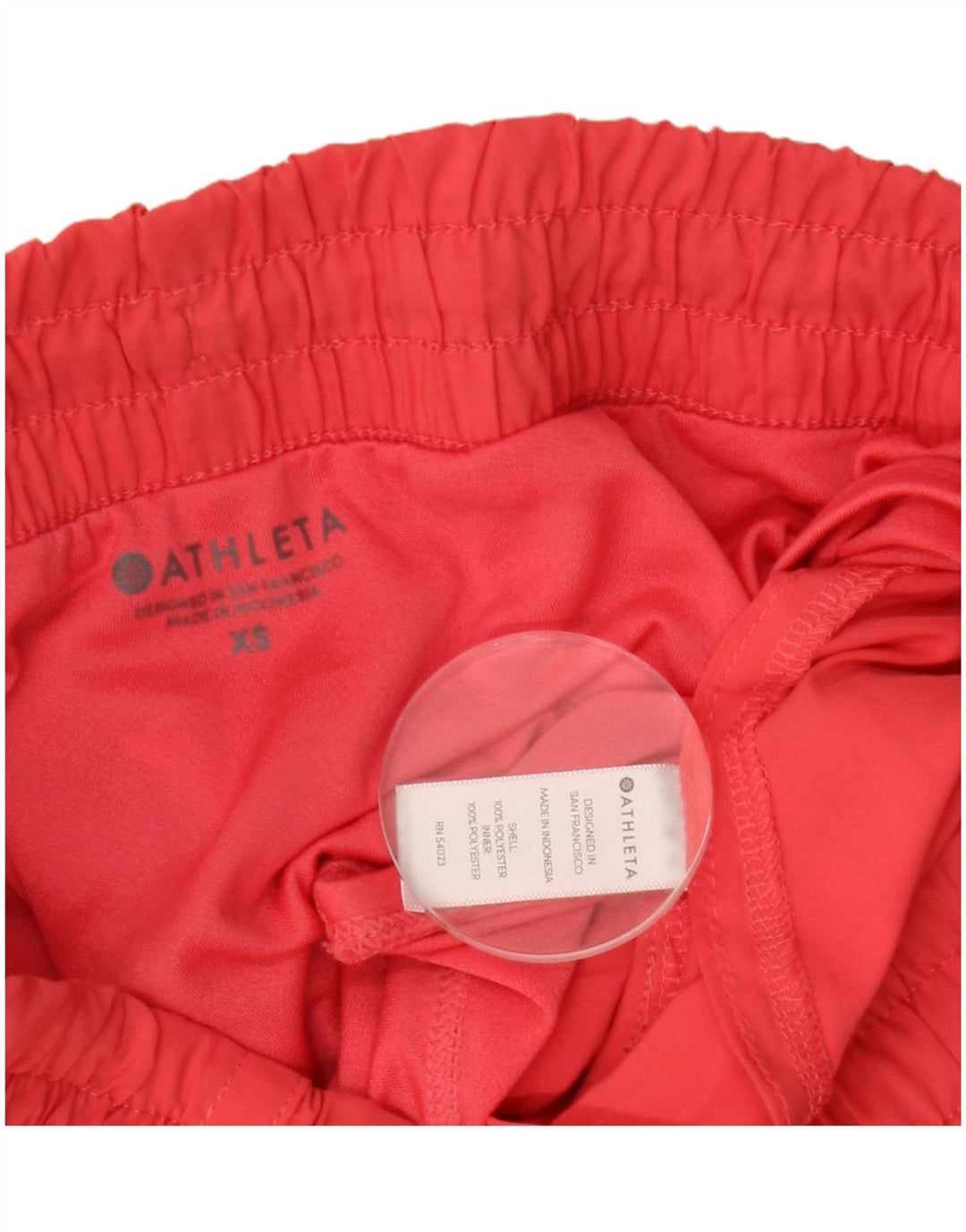 ATHLETA Pantalones cortos deportivos para mujer UK 4 XS Rojo Poliéster