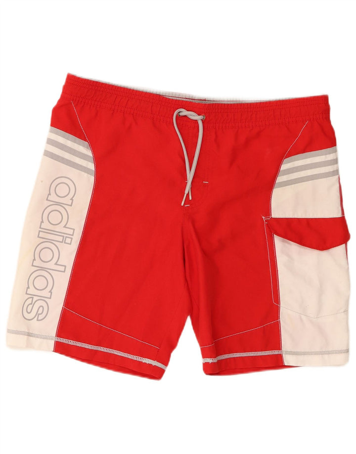 Adidas Hombre Bañador Gráfico Pequeño Rojo Colorblock Poliéster