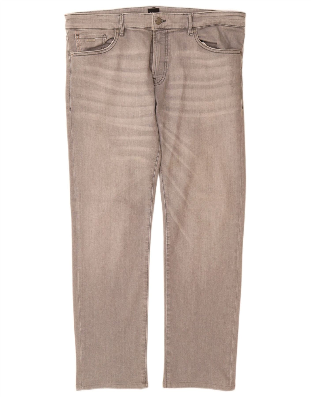 Vaqueros Hugo Boss Hombre Rectos W36 L30 Algodón Gris