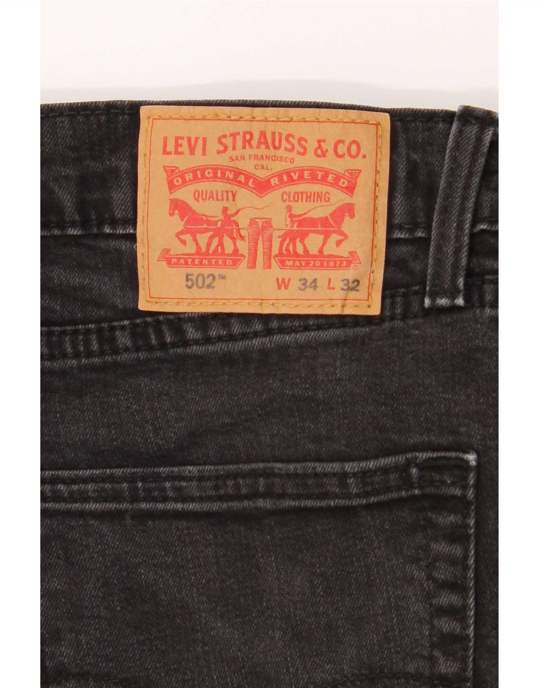 Vaqueros Levi's 502 Tapered para hombre W34 L29 Algodón gris