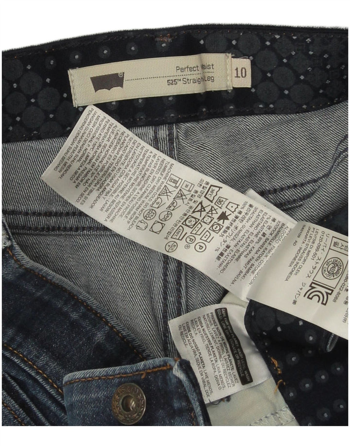 LEVI'S Jeans rectos 525 para mujer US 10 Grande W30 L31 Algodón azul