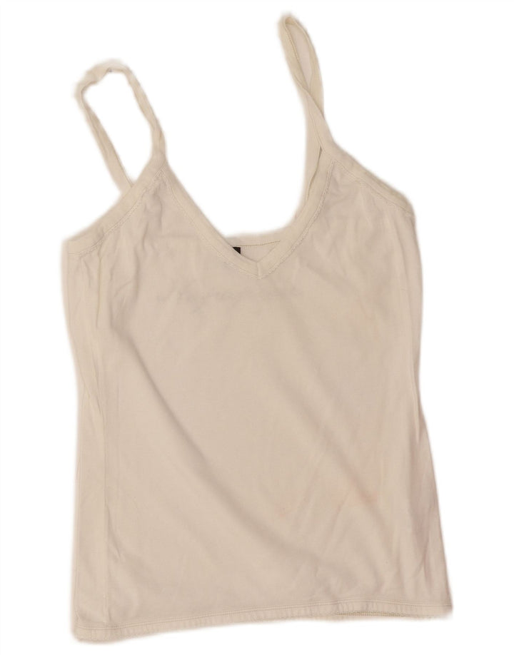 Napapijri Cami Top para mujer UK 44 Grande Algodón blanco