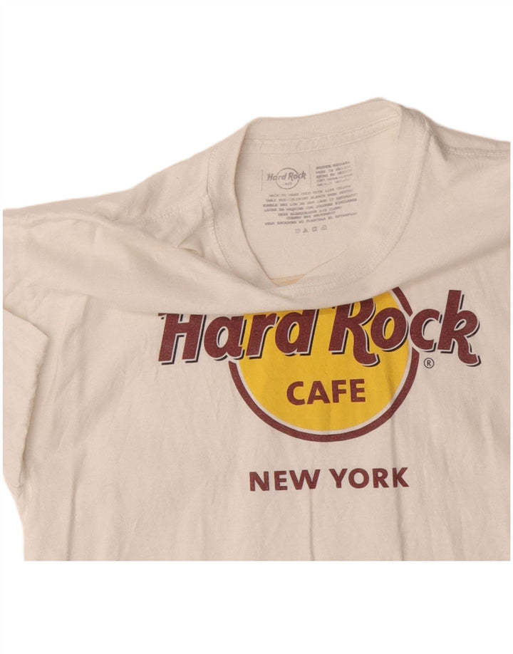 HARD ROCK CAFE Camiseta gráfica para mujer Top UK 14 Medium White Cotton