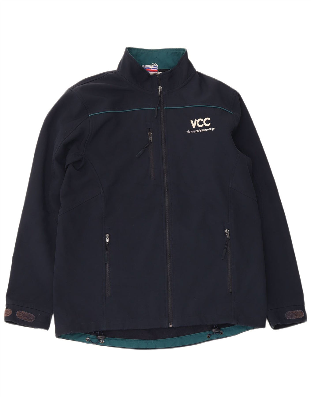 Champion Chaqueta cortavientos gráfica para hombre UK 38 Mediano Azul marino Poliéster