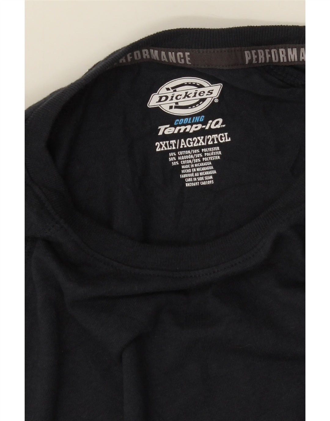 DICKIES Top Hombre Manga Larga 2XL Azul Marino Algodón