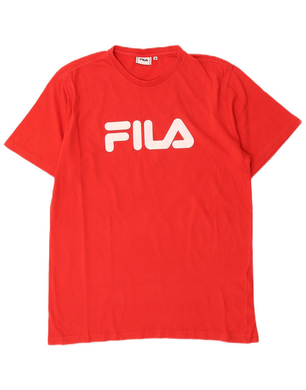 Fila Camiseta gráfica para hombre Top Medium Red Cotton