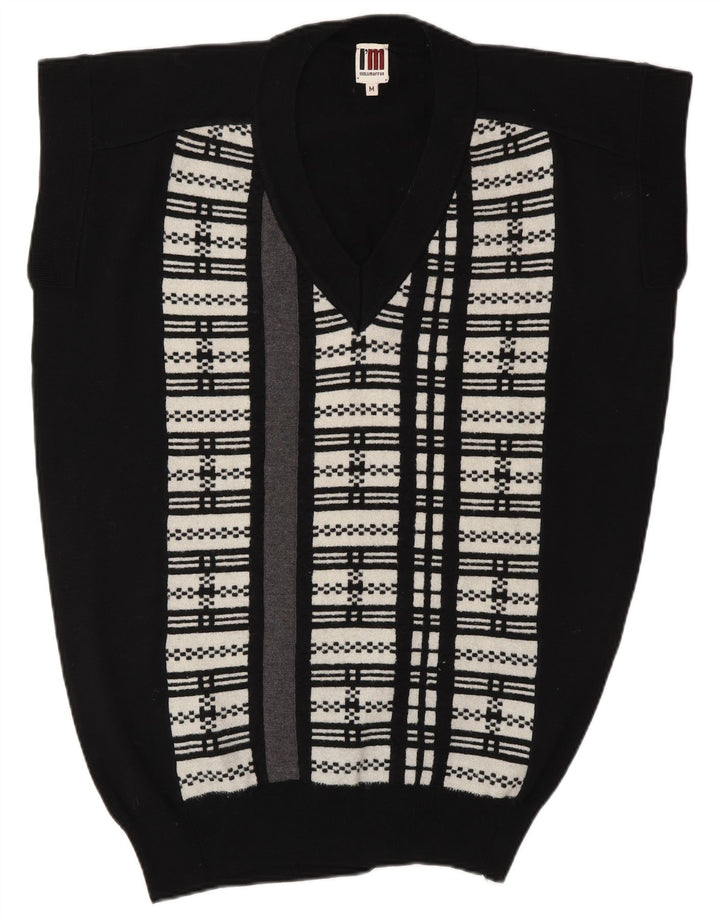 I'M ISOLA MARRAS Camiseta larga sin mangas para mujer UK 40 Mediana Rayas negras