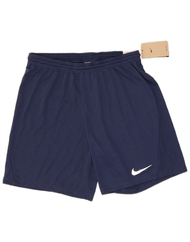 Nike - Pantalones cortos deportivos Dri Fit para hombre, talla grande, poliéster, color azul marino