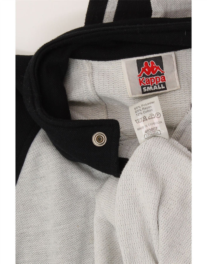 KAPPA Chaqueta universitaria holgada con estampado gráfico para hombre Bloque de color gris pequeño