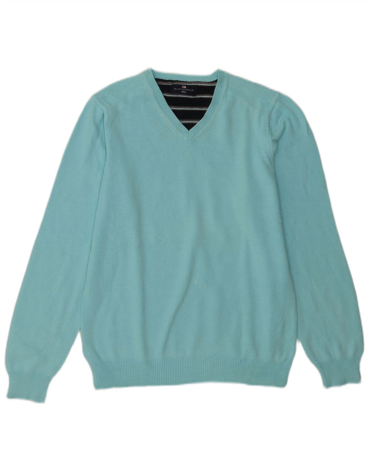 Marks & Spencer - Jersey para hombre con cuello en V, color azul, talla pequeña, color turquesa