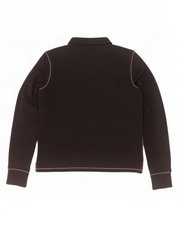 Ralph Lauren Polo de manga larga gráfico para mujer UK 18 XL Algodón negro