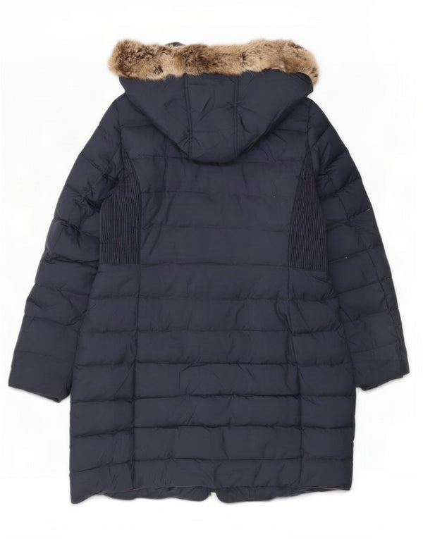 Abrigo acolchado con capucha para mujer Joules UK 46 Large Poliéster azul marino