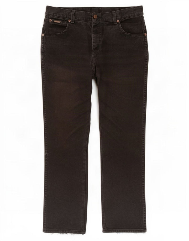 Wrangler Vaqueros rectos para hombre W36 L32 Algodón negro
