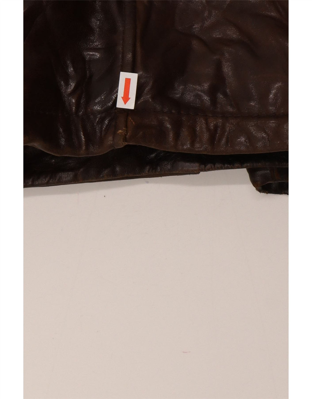 Chaqueta de cuero vintage para hombre IT 54 2XL cuero marrón