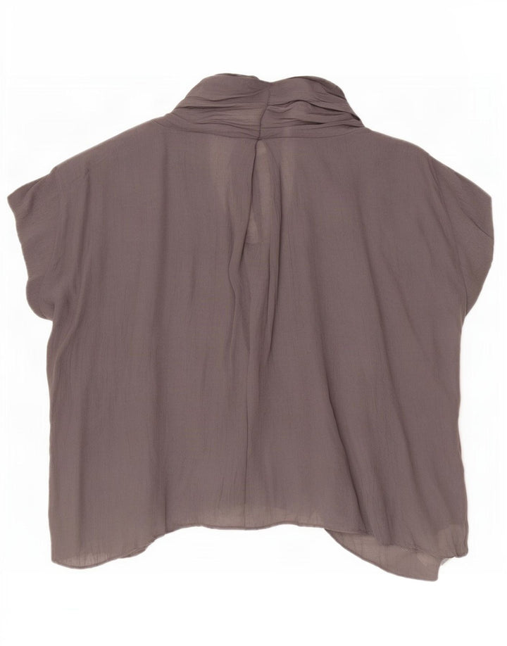 Calvin Klein Jeans Blusa de gran tamaño transparente para mujer UK 10 Small Grey