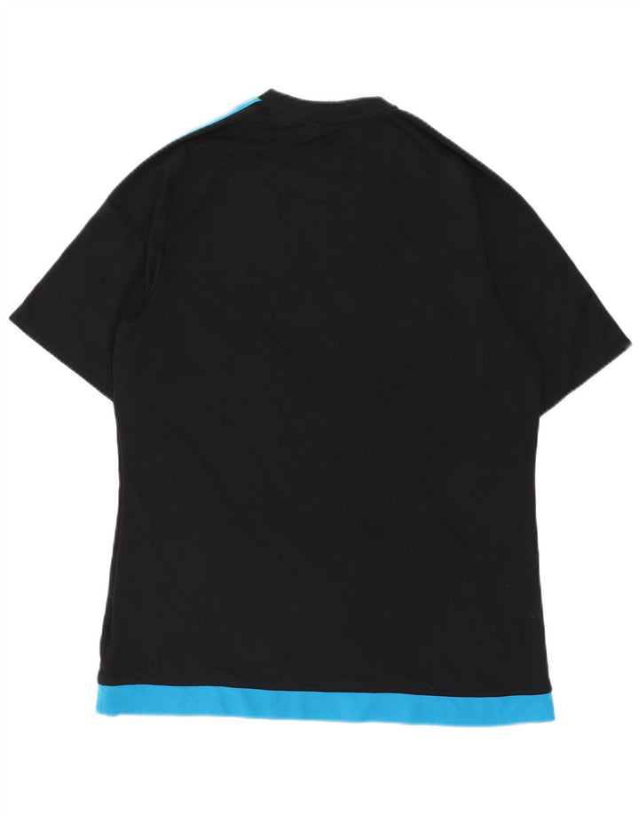 Adidas Hombre Climalite Camiseta Top Grande Negro Colorblock Poliéster