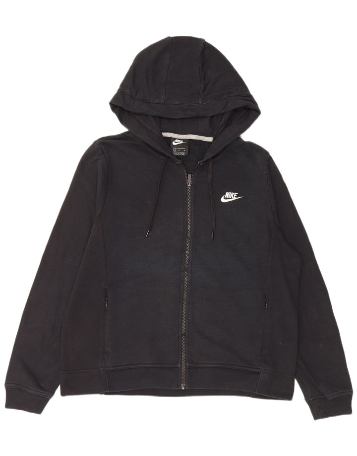 NIKE Sudadera con capucha y cremallera para mujer UK 46 Grande Algodón negro