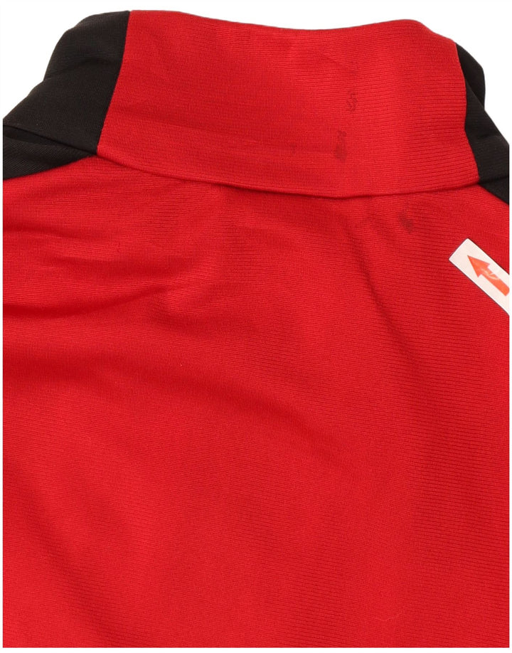 Adidas - Chaqueta de chándal para hombre, talla 38/40, color rojo medio, poliéster