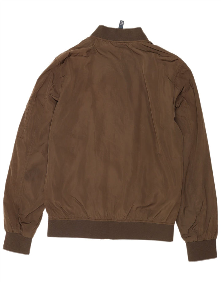 ZARA Cazadora Bomber Hombre ES 38 Marrón Medio Poliéster