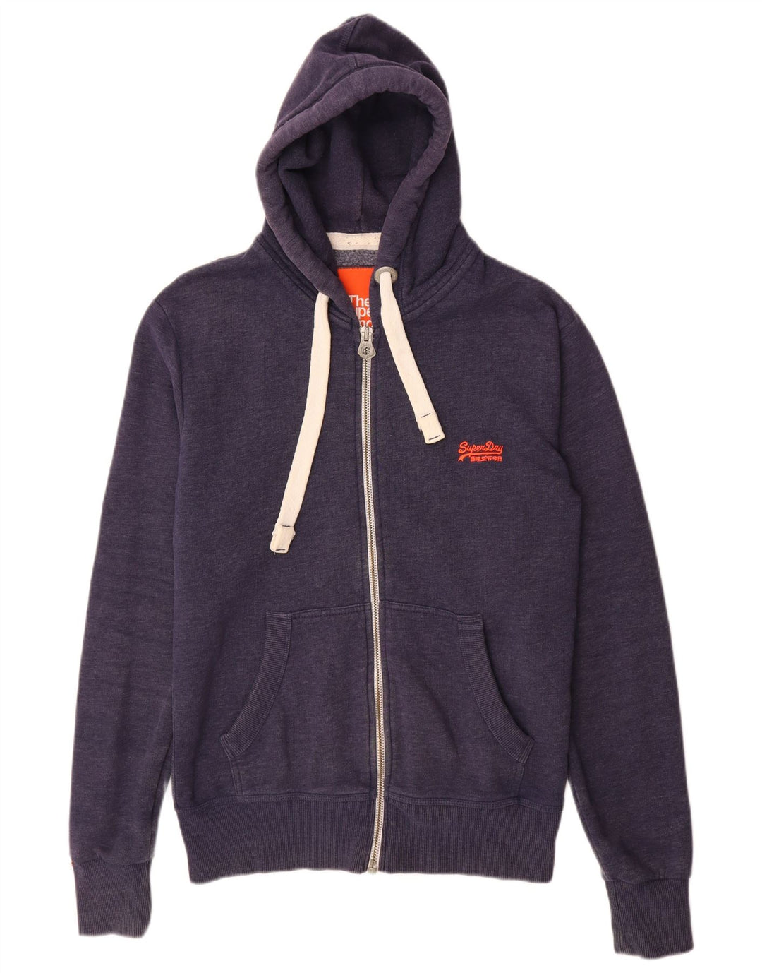 Superdry Hombre Sudadera Con Capucha Y Cremallera De Algodón Azul Marino Mediano